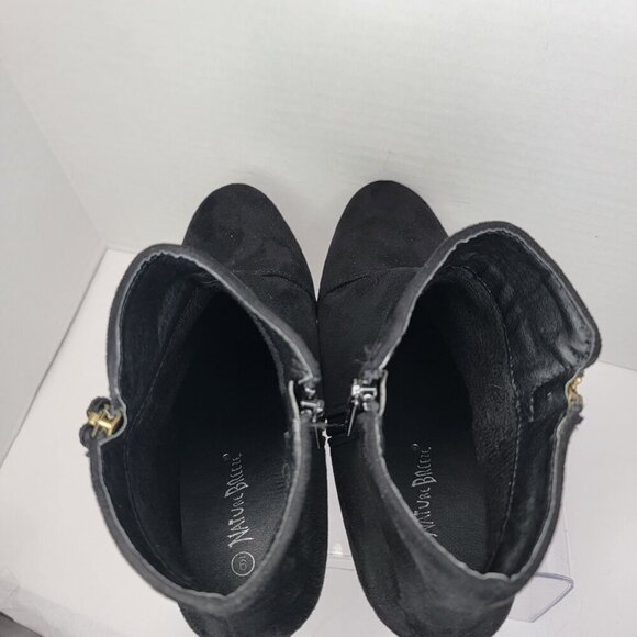 Women Nature Breeze Womens 9 Vegan Faux Suede Tasseled Zipper Bootie Ankle Boot - Picture 8 of 10